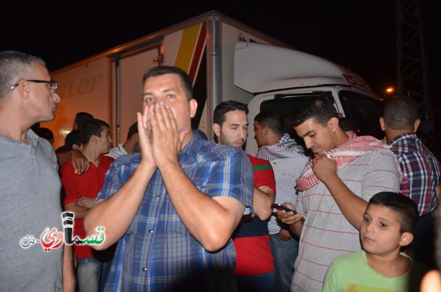   كفرقاسم - فيديو : الالاف في مظاهرة الغضب القسماوي لدخول وزير المعارف ومواجهات واصابات في مدخل البلدة مع الشرطة 